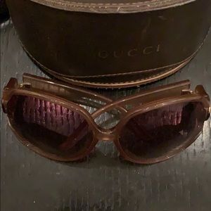 Tan Gucci sunglasses